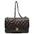 Borsa a tracolla Chanel Double Flap in pelle caviar nera Nero