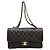 Borsa a tracolla Chanel in pelle caviar nera Nero