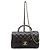 Borsa a tracolla Chanel in pelle d'agnello nera Nero