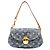 Borsa a spalla Mini Pleaty in denim Monogram Louis Vuitton