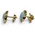 Hermès Hermes Eclipse Stud Earrings Golden Light blue - view 3