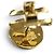 Hermès Hermes Eclipse Stud Earrings Golden Light blue - view 5