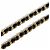 Collana a catena in pelle con perle e strass Chanel B20B Coco Mark Nero D'oro - vista 5