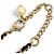 Collana a catena in pelle con perle e strass Chanel B20B Coco Mark Nero D'oro - vista 6