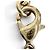Collana a catena in pelle con perle e strass Chanel B20B Coco Mark Nero D'oro - vista 7