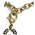 Chanel A21V Coco Mark Rhinestone Choker Necklace Golden - view 6