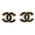 Pendientes de metal Chanel F24P Coco Mark Negro Dorado