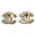 Pendientes de metal Chanel F24P Coco Mark Negro Dorado - vista 2