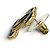 Pendientes de metal Chanel F24P Coco Mark Negro Dorado - vista 3