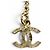 Collar Chanel B24K ABE650 Coco Mark con cinta y strass Dorado - vista 8