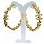 Pendientes de aro Chanel I32A Coco Mark Flower Dorado