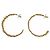 Pendientes de aro Chanel I32A Coco Mark Flower Dorado - vista 3