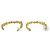 Pendientes de aro Chanel I32A Coco Mark Flower Dorado - vista 4