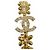 Pendientes de aro Chanel I32A Coco Mark Flower Dorado - vista 6