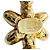 Pendientes de aro Chanel I32A Coco Mark Flower Dorado - vista 7