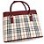Borsa Burberry Nova Check Beige Bordò - vista 9
