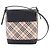 Burberry Nova Check Schultertasche Schwarz Beige