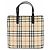 Borsa Burberry Nova Check Nero Beige - vista 3