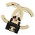Broche Chanel de strass Dorado