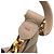 Borsa a tracolla Prada in pelle Vitello Daino Beige - vista 10