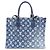 Borsa Louis Vuitton Monogram Jacquard Denim OnTheGo MM Blu navy