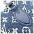 Borsa Louis Vuitton Monogram Jacquard Denim OnTheGo MM Blu navy - vista 3