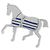 Hermès Hermes CHEVAL A LA COUVERTURES Scarf Ring Black Blue