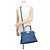 Borsa Fendi Peekaboo Regular Blu - vista 4