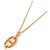 Hermès Collana Hermes Mini Maillon PM D'oro Arancione