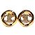 Orecchini a lobo Chanel Coco Mark con strass D'oro