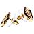 Orecchini a lobo Chanel Coco Mark con strass D'oro - vista 2
