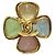 Spilla Chanel Coco Mark Clover in pietra colorata D'oro