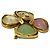 Spilla Chanel Coco Mark Clover in pietra colorata D'oro - vista 3