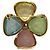 Spilla Chanel Coco Mark Clover in pietra colorata D'oro - vista 4