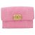 Cartera tri-fold Chanel Boy Line 84432 de piel rosa