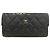 Chanel Timeless Classic Line 50096 Wallet Black Dark red
