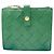 Cartera bi-fold de cuero verde Bottega Veneta