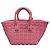 Borsa a tracolla Balenciaga Bistro Basket XS Rosa - vista 2