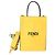 Borsa a mano Fendi in pelle gialla Giallo