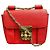 Borsa a tracolla Chloé Elsie Series in pelle di vitello rossa Rosso