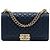 Chanel Blue Old Medium Quilted Lambskin Boy Flap Azul Azul marino