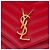 Autre Marque Portafoglio a busta con catena Saint Laurent Red Grain De Poudre Chevron Monogram Rosso - vista 5