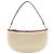 Bolsa conversível Loro Piana Mini em shearling com acabamento em couro de bezerro branco Cru