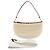 Bolsa conversível Loro Piana Mini em shearling com acabamento em couro de bezerro branco Cru - vista 10