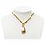 Collana Chanel Gold CC con pendente a goccia placcato oro D'oro - vista 6