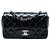 Chanel Mini Rectangular Classic Single Flap em couro envernizado preto
