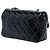 Chanel Mini Rectangular Classic Single Flap em couro envernizado preto - vista 2