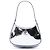 Borsa a tracolla Cleo Prada in pelle spazzolata argento
