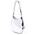 Borsa a tracolla Cleo Prada in pelle spazzolata argento - vista 2