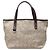 Salvatore Ferragamo Ferragamo Beige Logo Canvas Gancini Tote